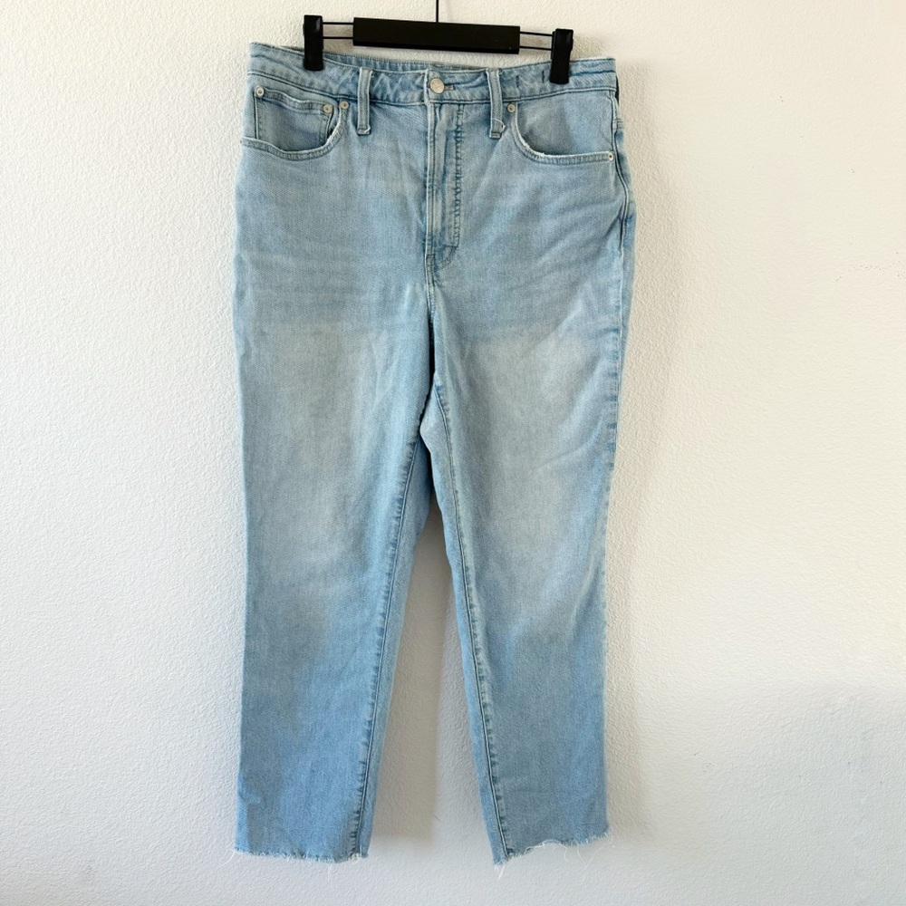 Madewell the curvy perfect vintage jeans blue denim size 30